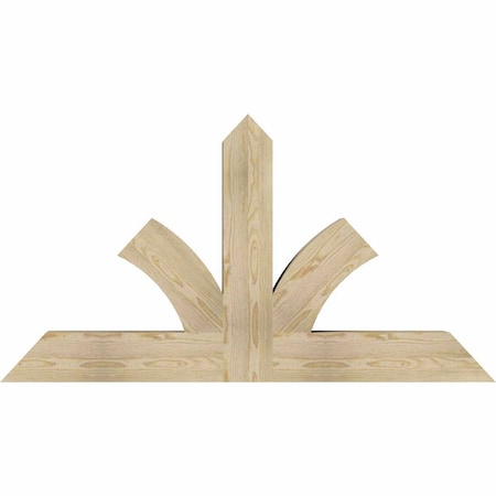 Ekena Millwork Richland Rough Sawn Timber Gable Bracket, Douglas Fir, 60"W x 32"H x 6"D x 6"F, 13/12 Pitch GBW060X32X0606RIC00RDF